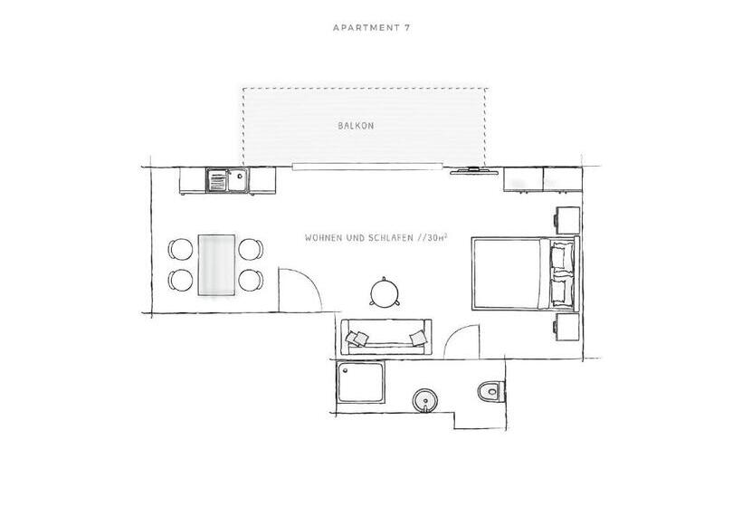 דירה בת חדר שינה 1 עם מרפסת, Weingut Gehlen Cornelius
