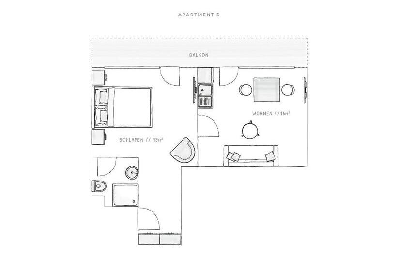 דירה בת חדר שינה 1 עם מרפסת, Weingut Gehlen Cornelius