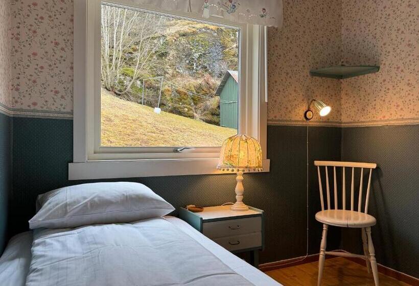 庭の見えるシングルルーム, Svingen Guesthouse   Panoramic Fjord Views In Flåm