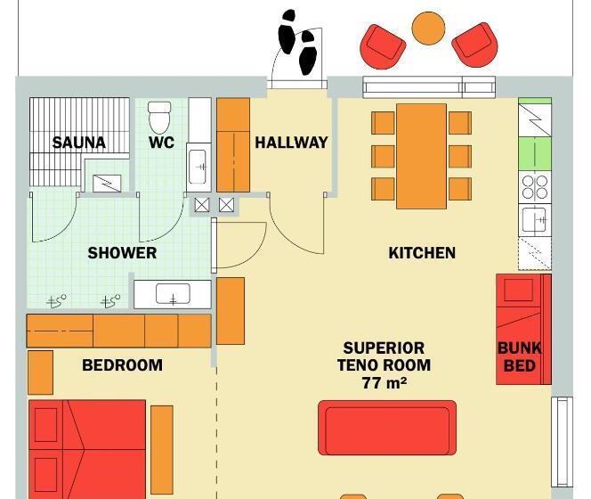 חדר משפחתי, Utsjoki Arctic Resort