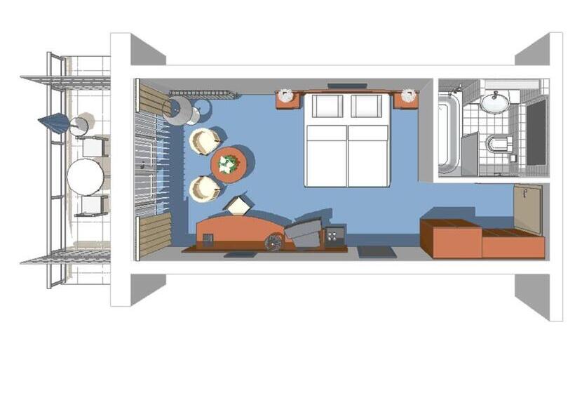 חדר סטנדרט עם מרפסת, Dorint Seehotel Binz Therme