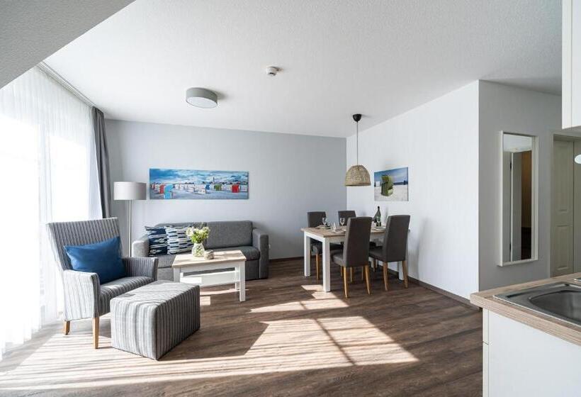 Апартаменты 1 Спальня с Балконом, Strandhafer Apart