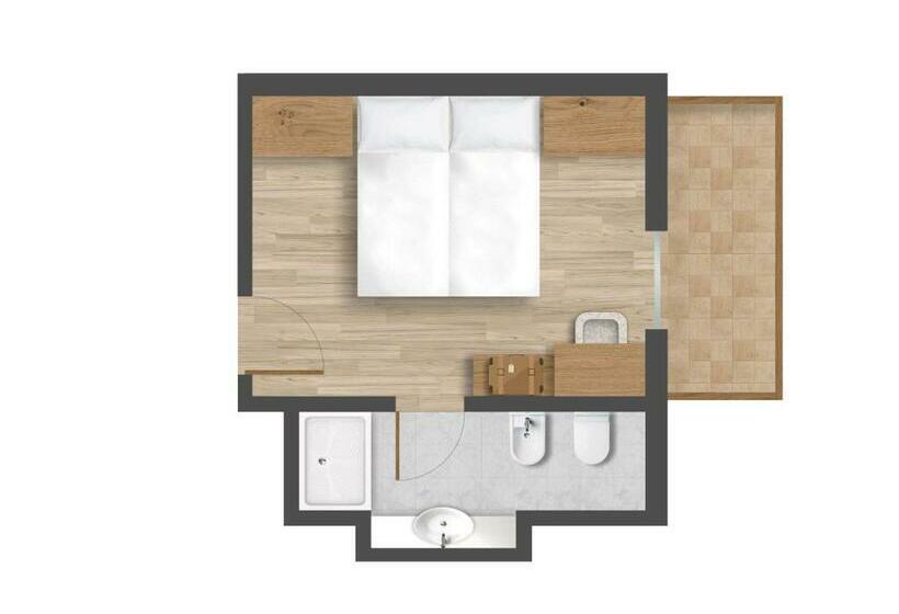 غرفة قياسية مزوَّدة بشُرفة, Villa Eden