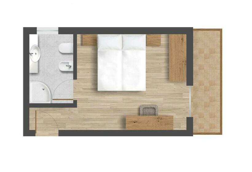 غرفة قياسية مزوَّدة بشُرفة, Villa Eden