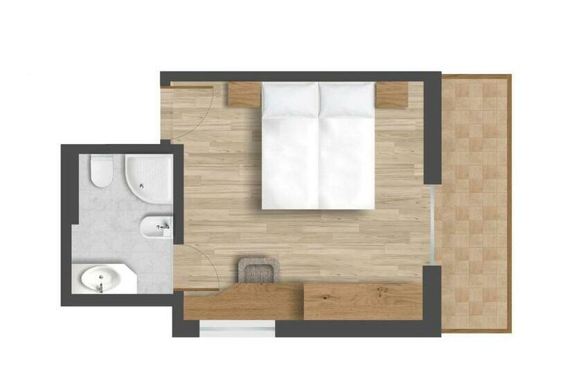 غرفة قياسية مزوَّدة بشُرفة, Villa Eden