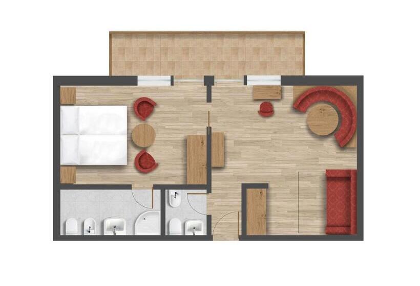 جناح غرفتين نوم, Villa Eden