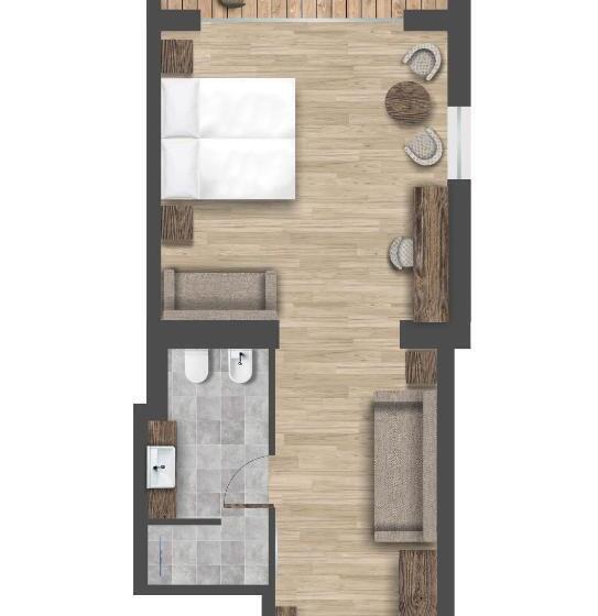 غرفة ديلوكس مزودة بشرفة, Villa Eden