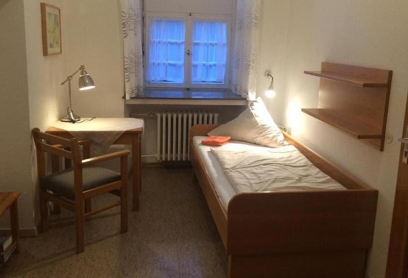 标准单人间共用浴室, Kloster Steinfeld Gästehaus