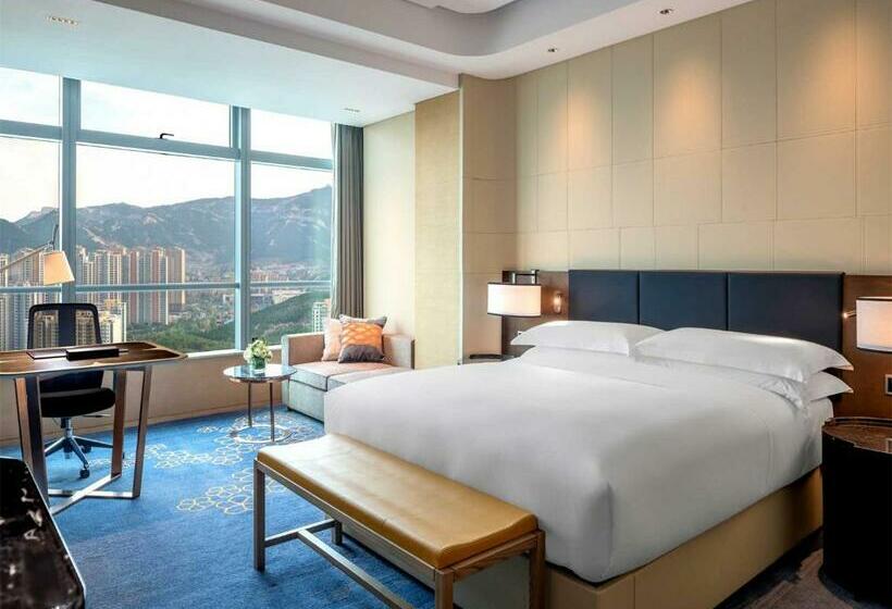 带大床的标准间, Hilton Jinan South Hotel & Residences