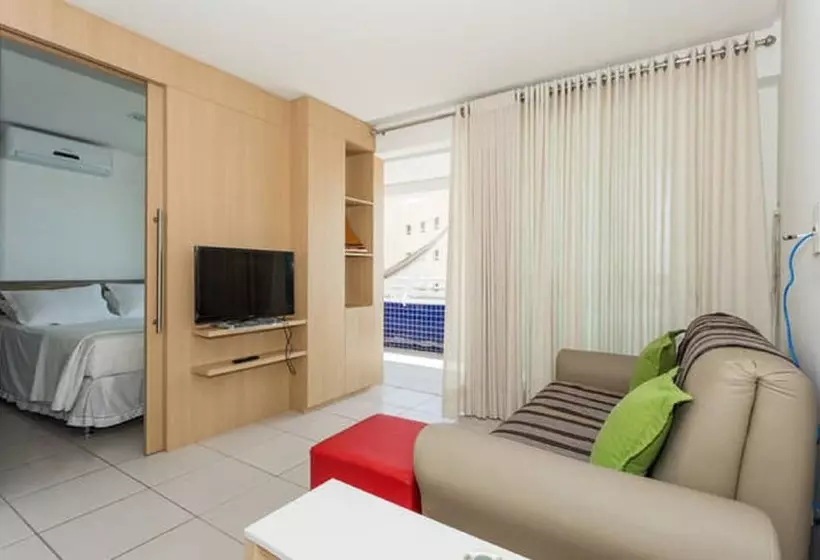 オーシャンビューの２ベッドルームデラックスアパート, Vip Beira Mar Residence
