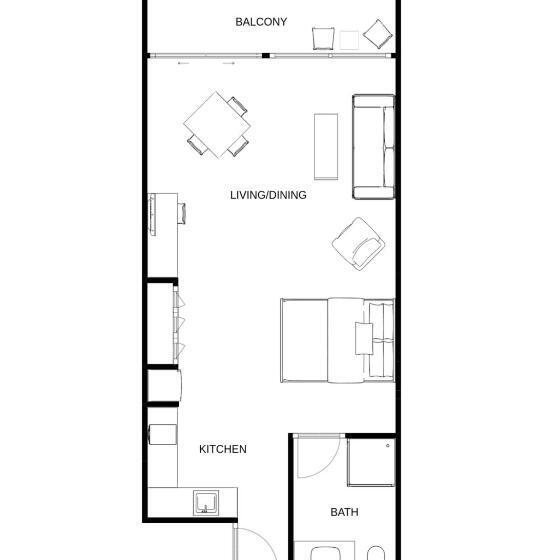 חדר דלוקס עם מרפסת, Moby Dick Waterfront Resort Motel