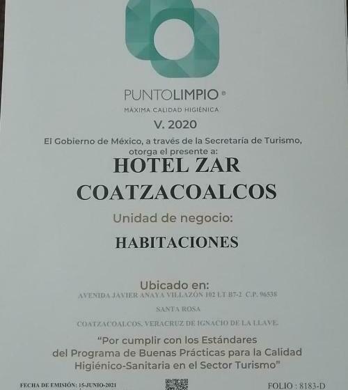 غرفة قياسية, Zar Coatzacoalcos