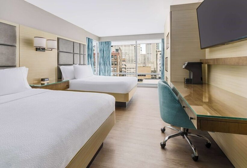 اتاق استاندارد با 2 تخت دوبل, Hilton Garden Inn New York Times Square North