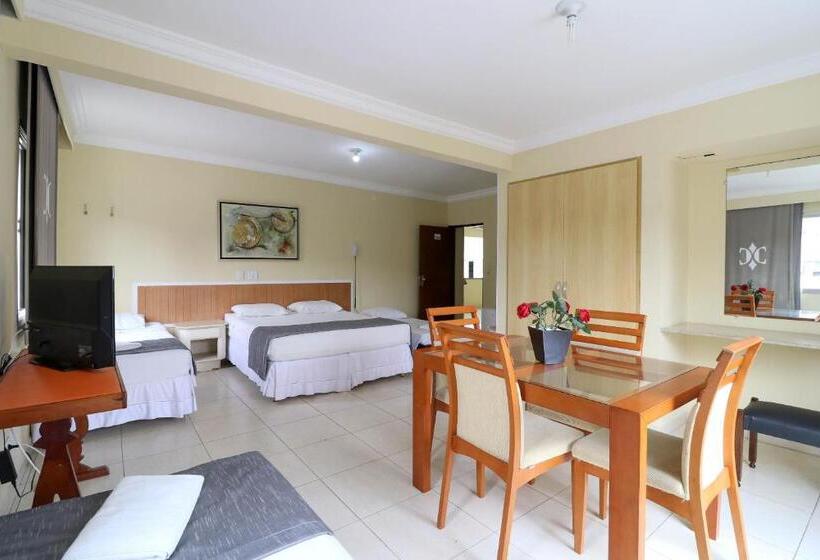 스탠다드 4인용 룸 측면 바다 전망, Charme Hotel Guarujá Frente Mar