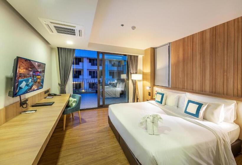 استودیو استاندارد با چشم‌انداز استخر, Plaai Prime Hotel Rayong Sha Extra Plus