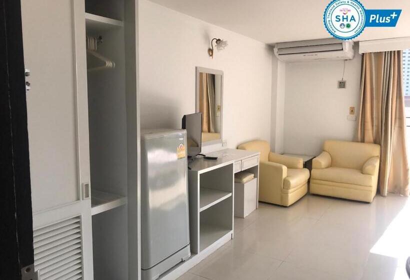 Standaard Éénpersoonskamer met Balkon, Jomtien Longstay Hotel   Sha Plus Certified