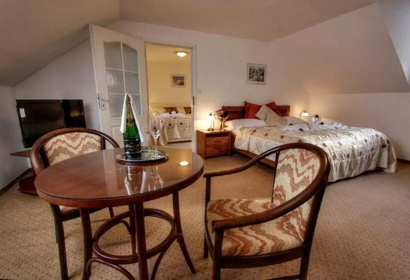 اتاق استاندارد چهارنفره با چشمانداز باغ, Spa & Wellness Hotel Harmonie