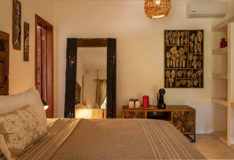 キングサイズベッドのデラックスルーム, El Corazón Boutique Hotel Adults Only With Beach Club S Pass Included