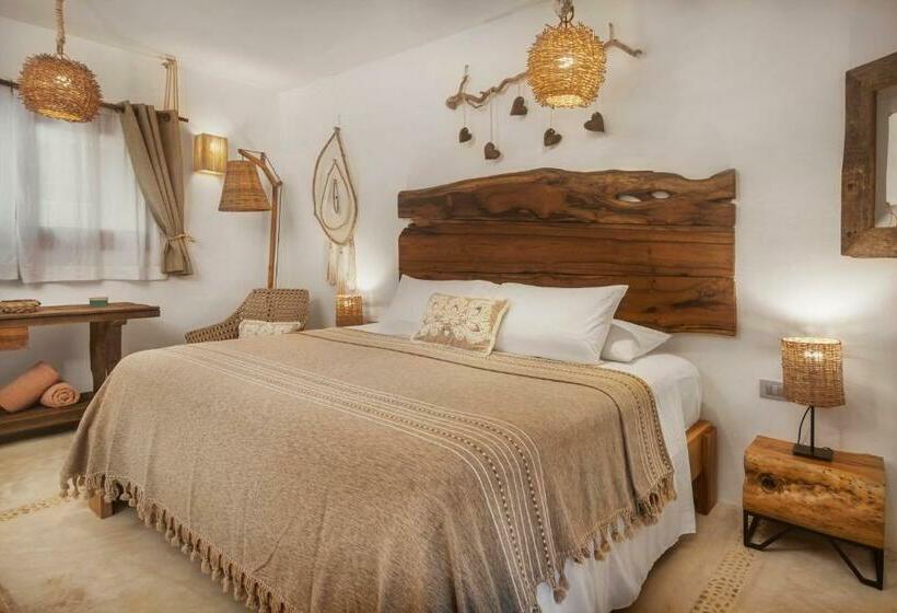 キングサイズベッドのデラックスルーム, El Corazón Boutique Hotel Adults Only With Beach Club S Pass Included