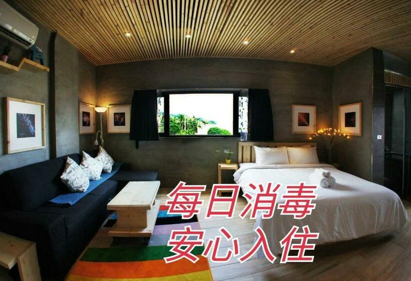 اتاق استاندارد با بالکن, 墾丁船帆石原宿 L 國旅卡特約 L 可包棟民宿