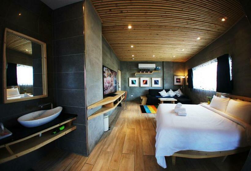 اتاق استاندارد با بالکن, 墾丁船帆石原宿 L 國旅卡特約 L 可包棟民宿