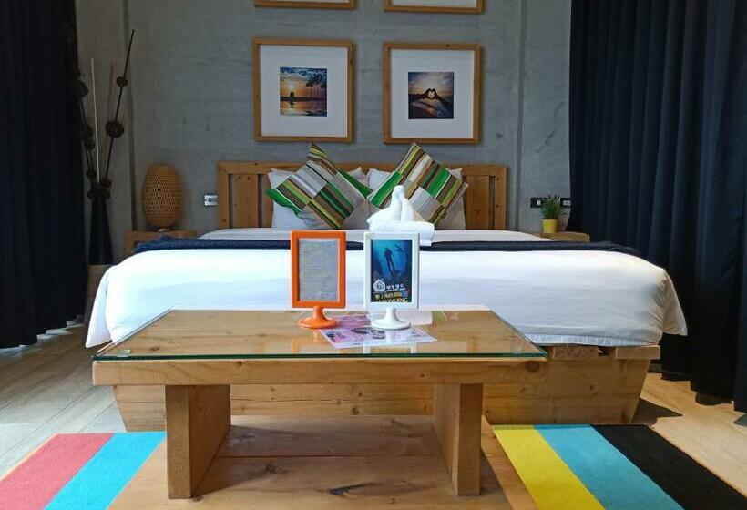 اتاق استاندارد با تراس, 墾丁船帆石原宿 L 國旅卡特約 L 可包棟民宿