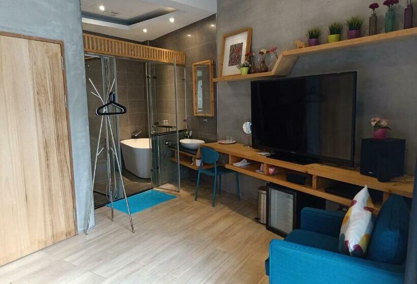 اتاق استاندارد با تراس, 墾丁船帆石原宿 L 國旅卡特約 L 可包棟民宿