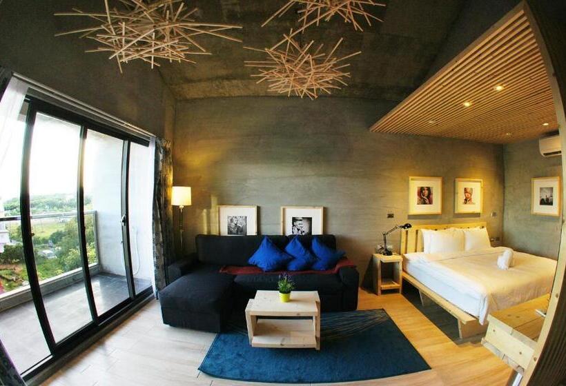 اتاق استاندارد با بالکن, 墾丁船帆石原宿 L 國旅卡特約 L 可包棟民宿