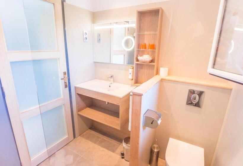 דירת דלוקס חדר שינה 1 עם נוף לים, Les Flots Bleus