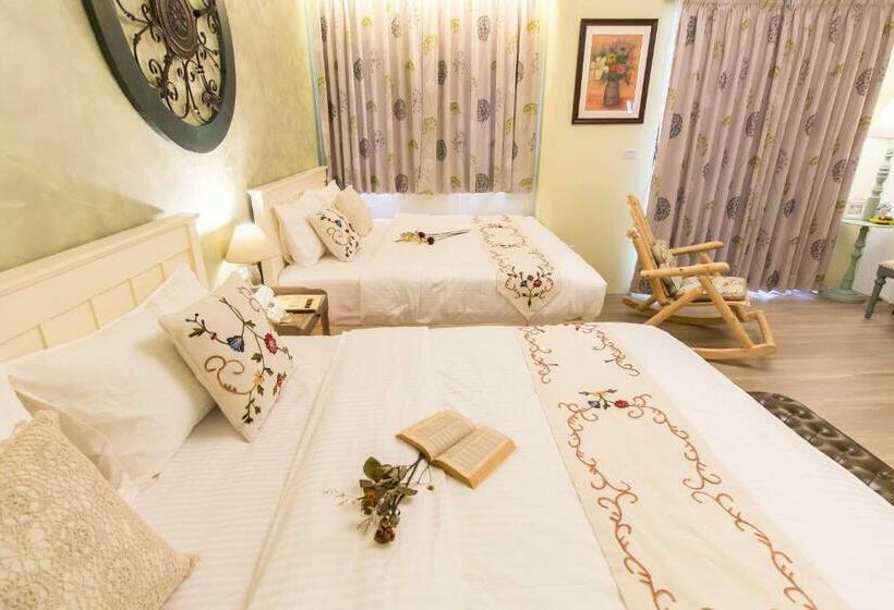 اتاق استاندارد چهارنفره با بالکن, 朵朵小語鄉村民宿 也可來電包棟