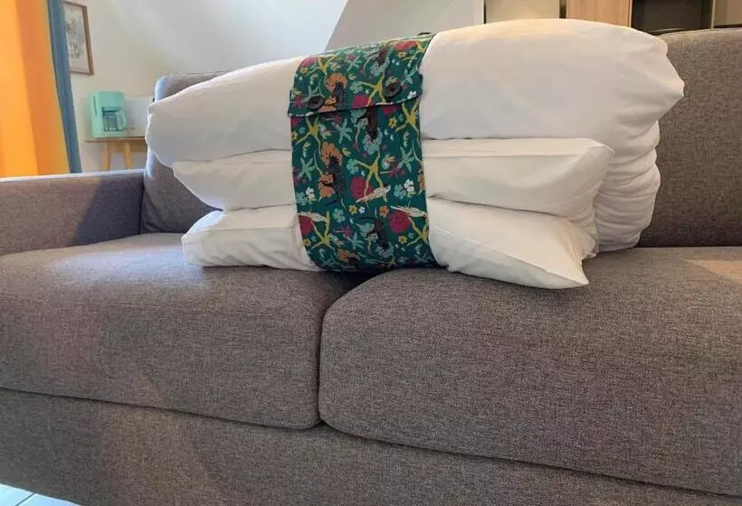 Huoneisto 1 Makuuhuone Puutarhanäkymä, Hôtel Heod Binic Saint Quay Portrieux