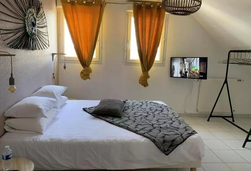 Huoneisto 1 Makuuhuone Puutarhanäkymä, Hôtel Heod Binic Saint Quay Portrieux