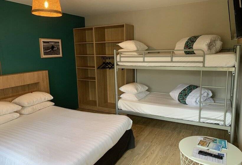 غرفة عائلية مطلّة علي الحديقة, Hôtel Heod   Binic   Saint Quay Portrieux