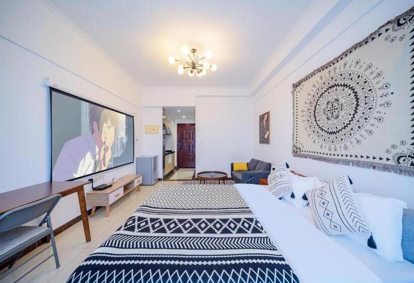 غرفة ديلوكس, Guangzhou Lijing Aparthotel Pazhou Exhibition Center Next To Exit D Of Wanshengwei Mtr Station