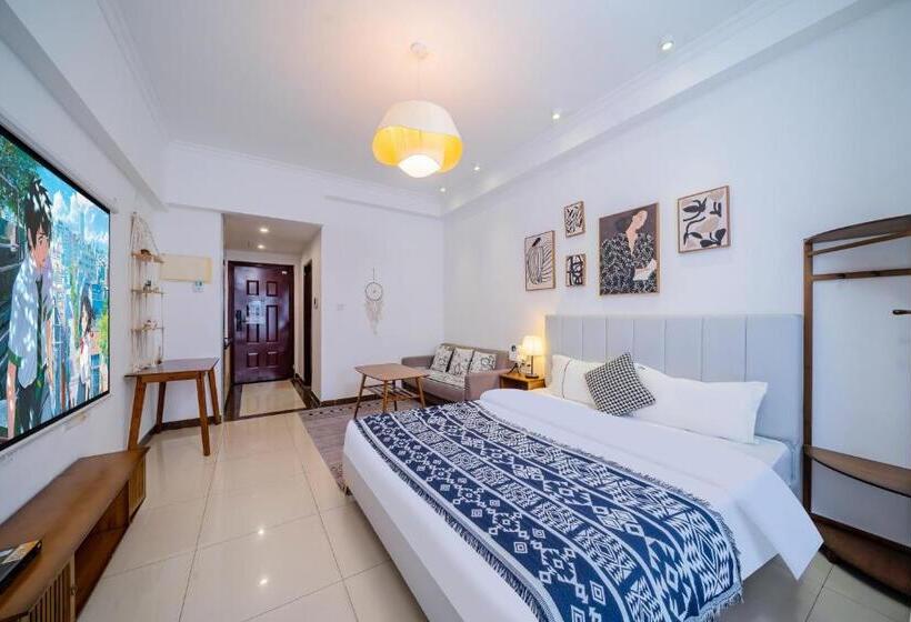 غرفة ديلوكس, Guangzhou Lijing Aparthotel Pazhou Exhibition Center Next To Exit D Of Wanshengwei Mtr Station