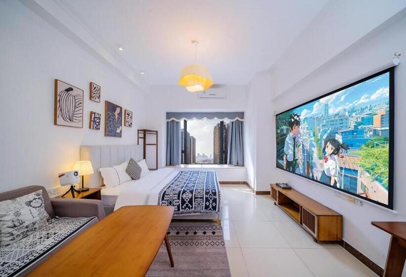 غرفة ديلوكس, Guangzhou Lijing Aparthotel Pazhou Exhibition Center Next To Exit D Of Wanshengwei Mtr Station