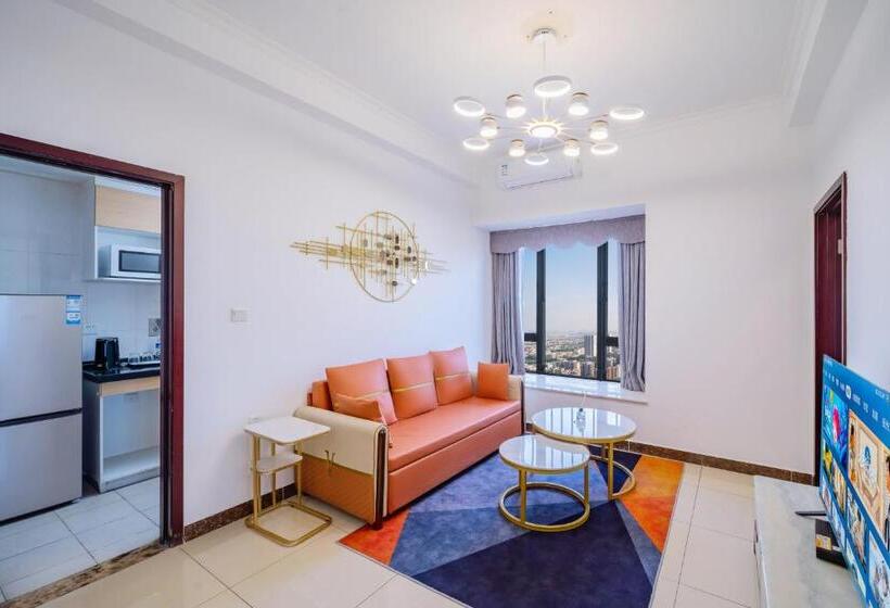 جناح غرفتين نوم, Guangzhou Lijing Aparthotel Pazhou Exhibition Center Next To Exit D Of Wanshengwei Mtr Station