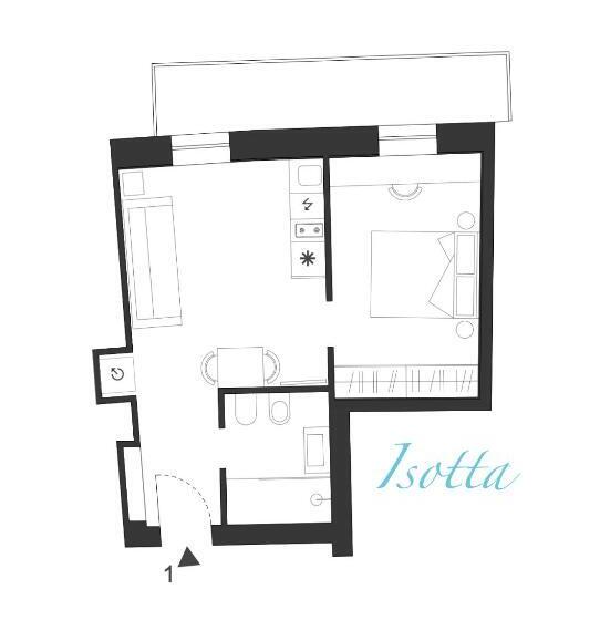 آپارتمان 1 خوابه با بالکن, Corso51 Suite Apartments