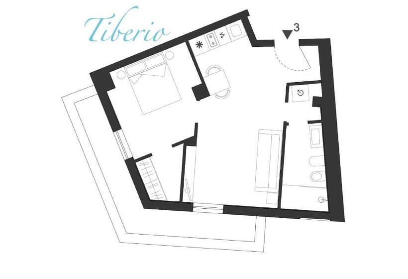 آپارتمان 1 خوابه با تراس, Corso51 Suite Apartments