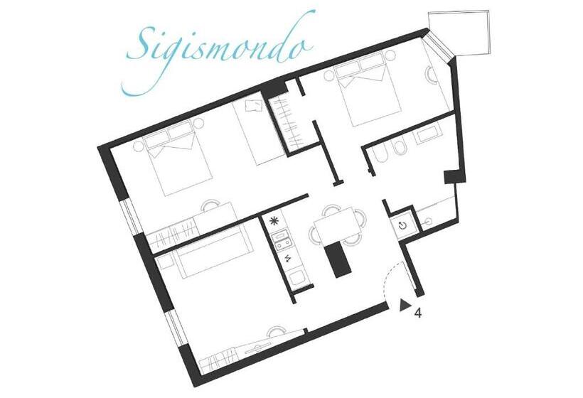 آپارتمان 2 خوابه, Corso51 Suite Apartments