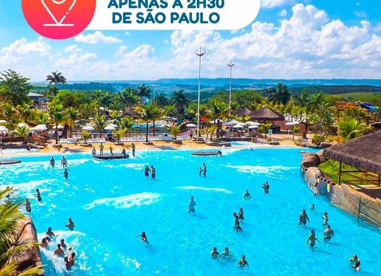침실 1개 풀장 전망 아파트, Thermas São Pedro Park Resort