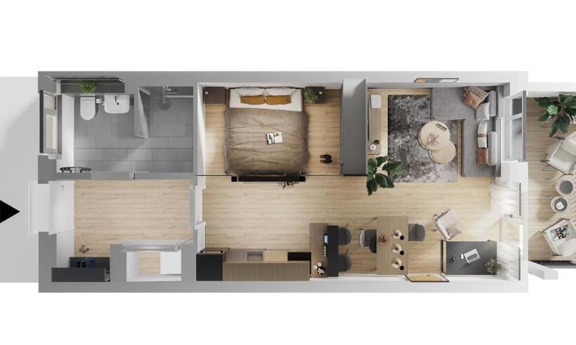 バルコニー付きスタンダードステューディオ, Arivo Aparthotel Höchstadt An Der Aisch