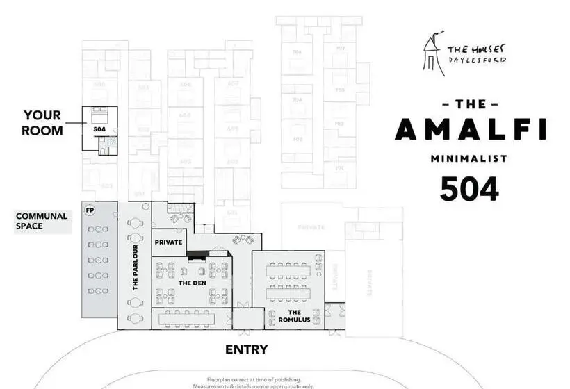 キングサイズベッドのスタンダードルーム, The Amalfi Minimalist Room 504