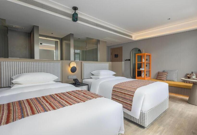 اتاق استاندارد با چشم‌انداز باغ, Kasion Purey Designer Hotel   Lijiang Ancient City Sifang Street