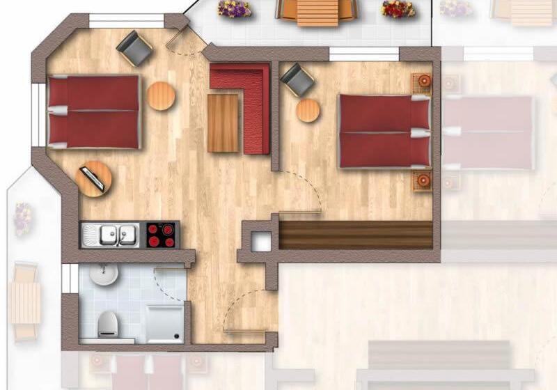 带2个卧室的公寓, Ferienhof Almfrieden