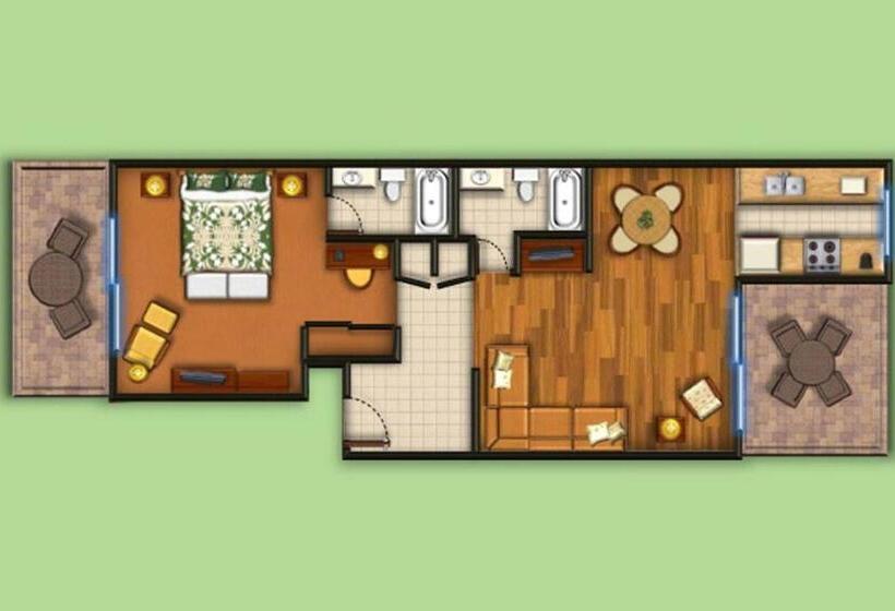 جناح مزوَّد بشرفة, The Cliffs At Princeville #7101