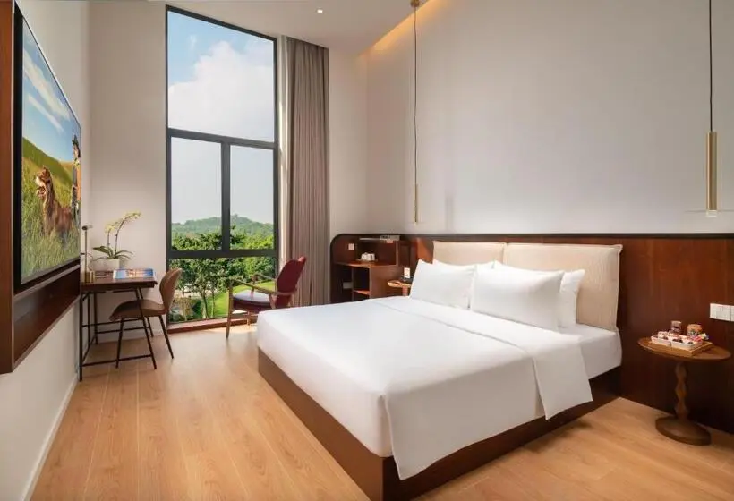 キングサイズベッドのスーペリアルーム, Wuyu Hotel, Smart Park & Happy Valley Jinshansi Metro