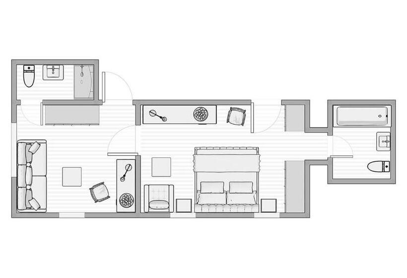 带大床的复式套间, Horský Pension Gendorf
