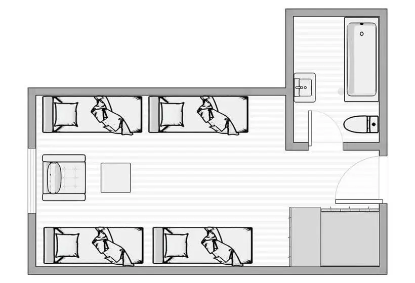 エコノミー４人部屋, Horský Pension Gendorf