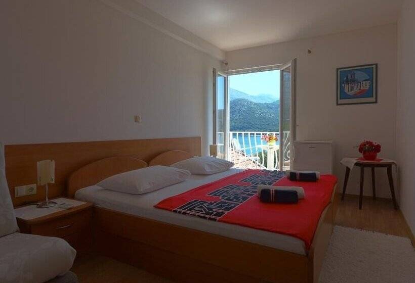 غرفة قياسية مطلّة علي البحر مزوَّدة بشُرفة, Apartments & Room Eva Slano